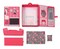 Badger Basket Home & Go Dollhouse Playset Travel & Storage Case with Bed/Bedding for 12-inch Fashion Dolls - Pink/Multi